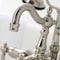 Kingston Brass CA1007T8 3-3/8" Tub Wall Mount Clawfoot Tub Faucet with Hand Shower, Brushed Nickel CA1007T8 - alternate 3